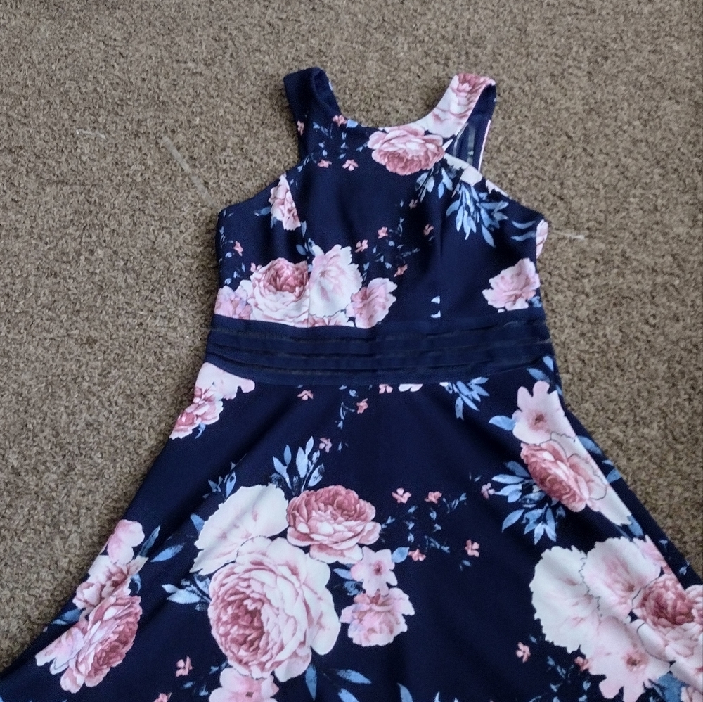 Pretty caged waist dress